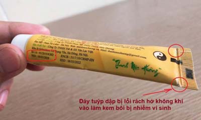 kem bôi da thuần mộc bị thu hồi