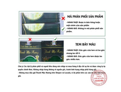 phân biệt đầu gội thanh mộc hương thật giả